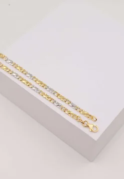 Armband Carrera Bicolor Gelb-/Weissgold 750, 22cm, 3.5mm