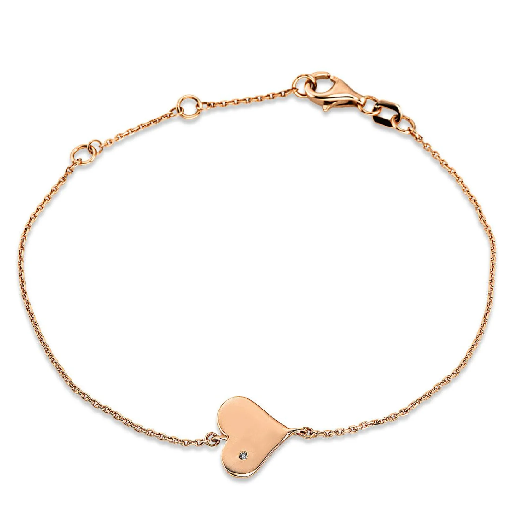 Armband 750/18K Rotgold Diamant 0.01ct.