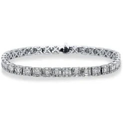 Armband 750/18K Weissgold Diamant 5.26ct. 18 cm