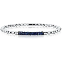 Armband 750/18K Weissgold Safir 1.55ct.