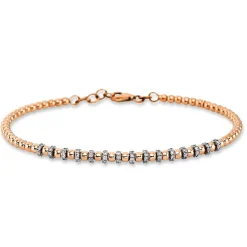 Armband 585/14K Weissgold/Rotgold Diamant 0.55ct.