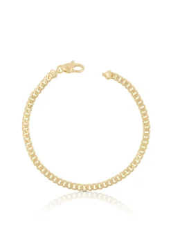 Armband Panzer Gelbgold 375, 22cm, 4mm