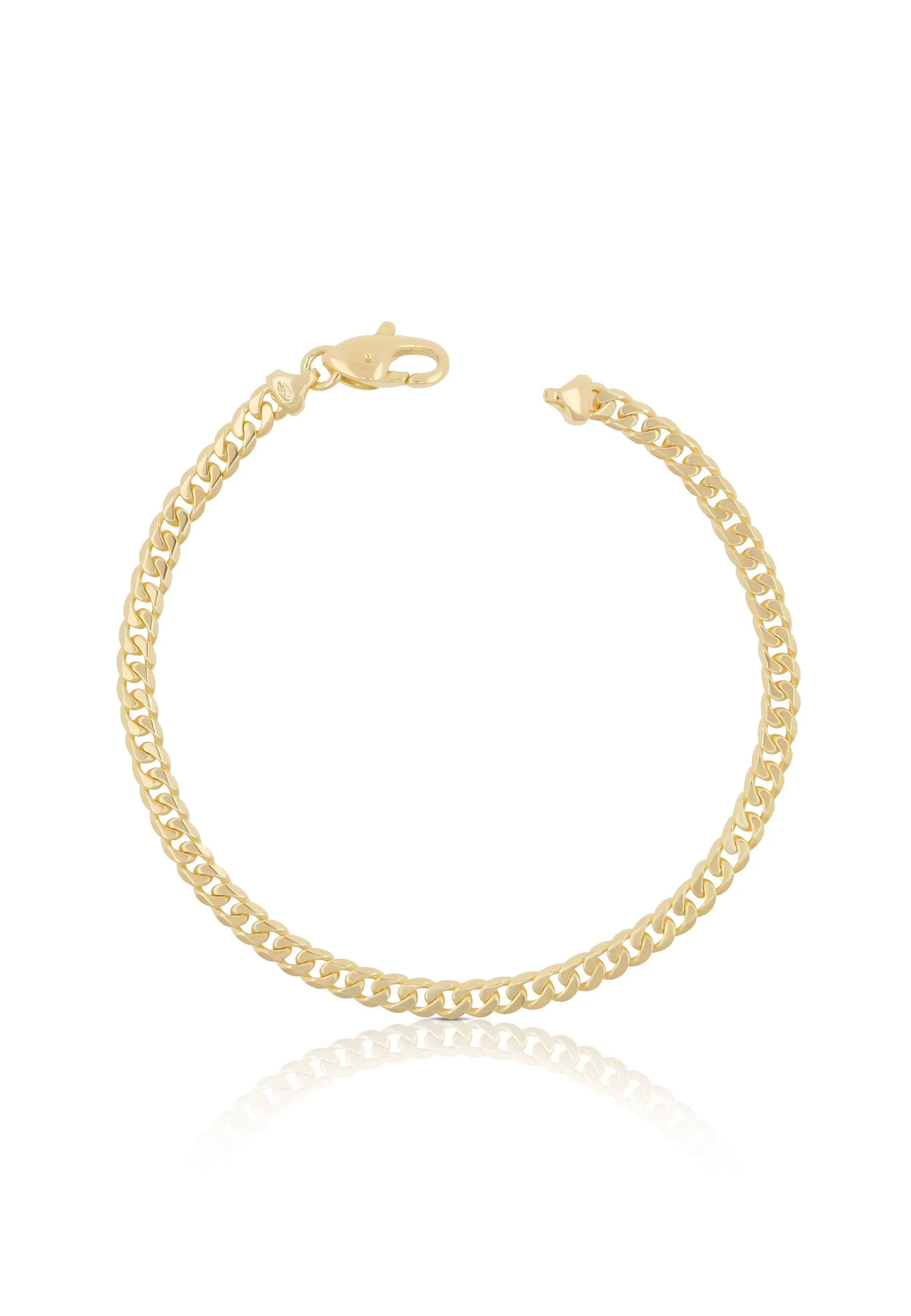 Armband Panzer Gelbgold 375, 22cm, 4mm