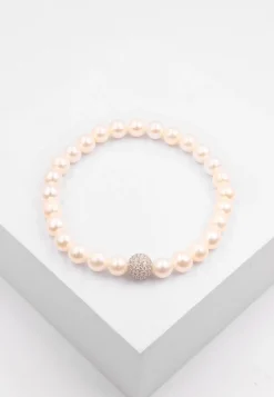 Armband Silber 925 Süsswasserperle 6.5-7mm Zirkonia