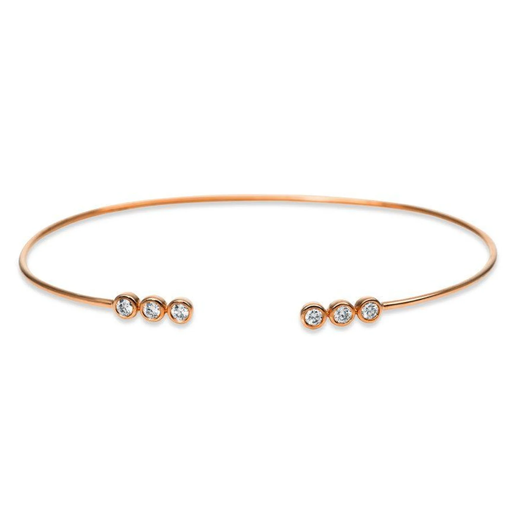 Armreif 750/18K Rotgold Diamant 0.25ct.