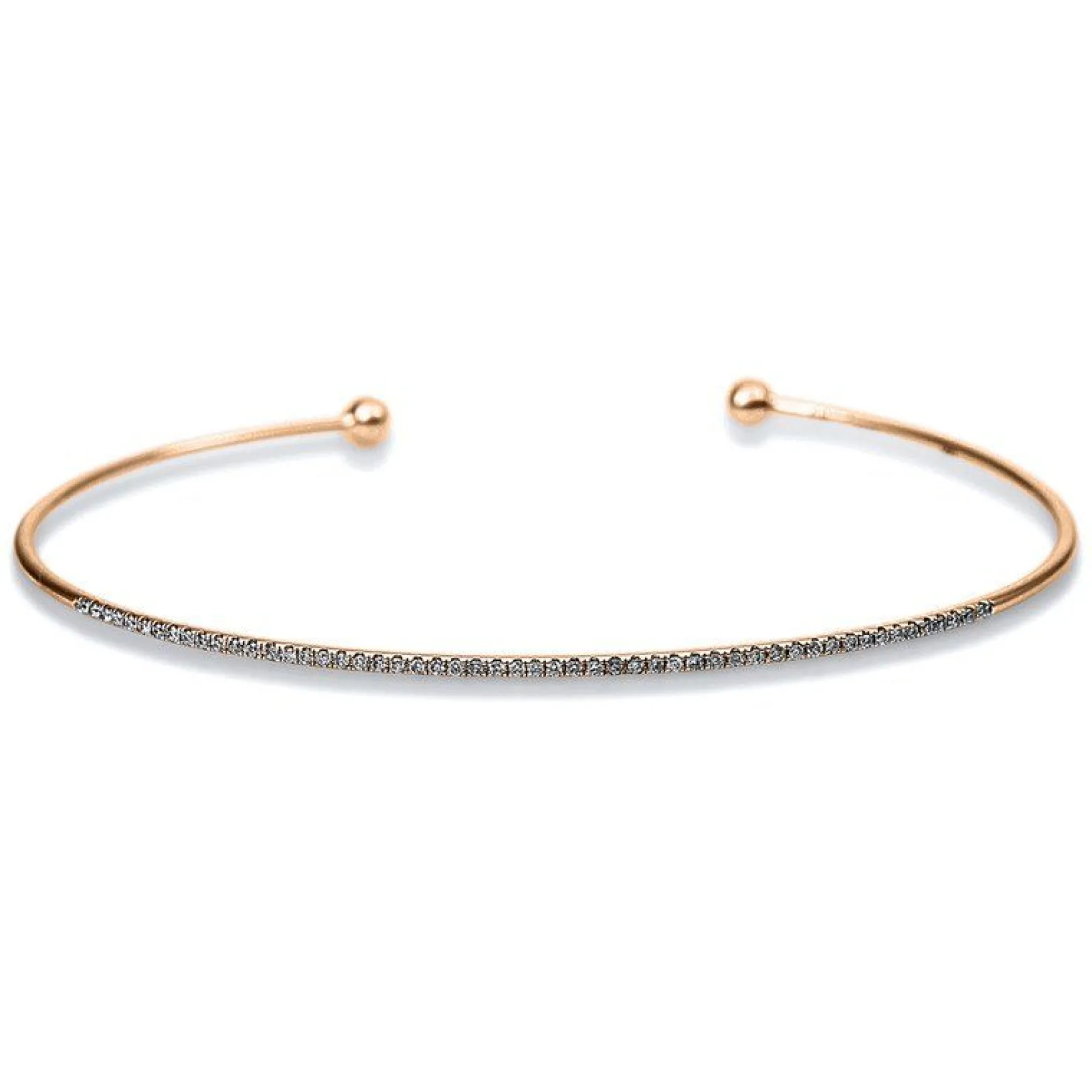 Armreif 750/18K Rotgold Diamant 0.15ct.