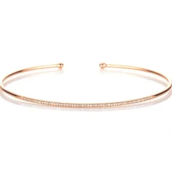 Armreif 750/18K Rotgold Diamant 0.16ct.