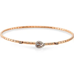 Armreif 750/18K Rotgold Diamant 0.12ct.