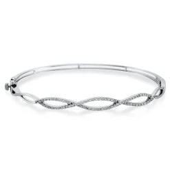 Armreif 750/18K Weissgold Diamant 0.35ct.