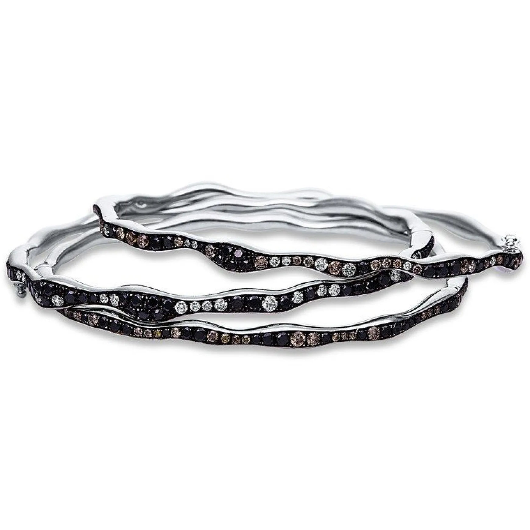 Armreif 750/18K Weissgold Diamant 3.55ct.