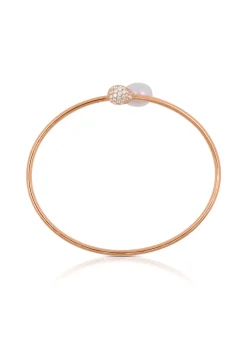 Armreif Silber 925 Süsswasserperle 8-8.5mm Zirkonia