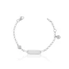 Bébé Bracelet Fantasie Herzli Weissgold 750, 14cm Gravurplatte 2cm