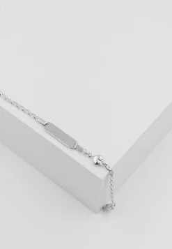 Bébé Bracelet Fantasie Herzli Weissgold 750, 14cm Gravurplatte 2cm