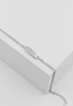 Bébé Bracelet Panzer Weissgold 750, 18cm Gravurplatte 2.1cm