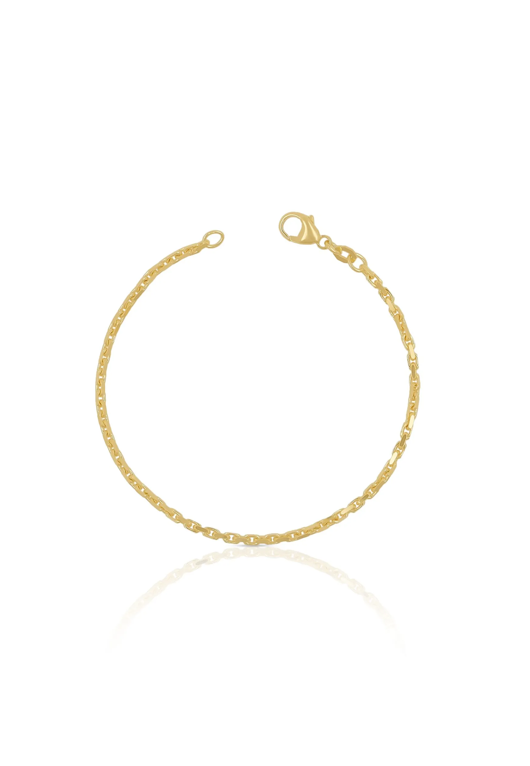Bracelet Anker Gelbgold 750, 2mm, 19cm