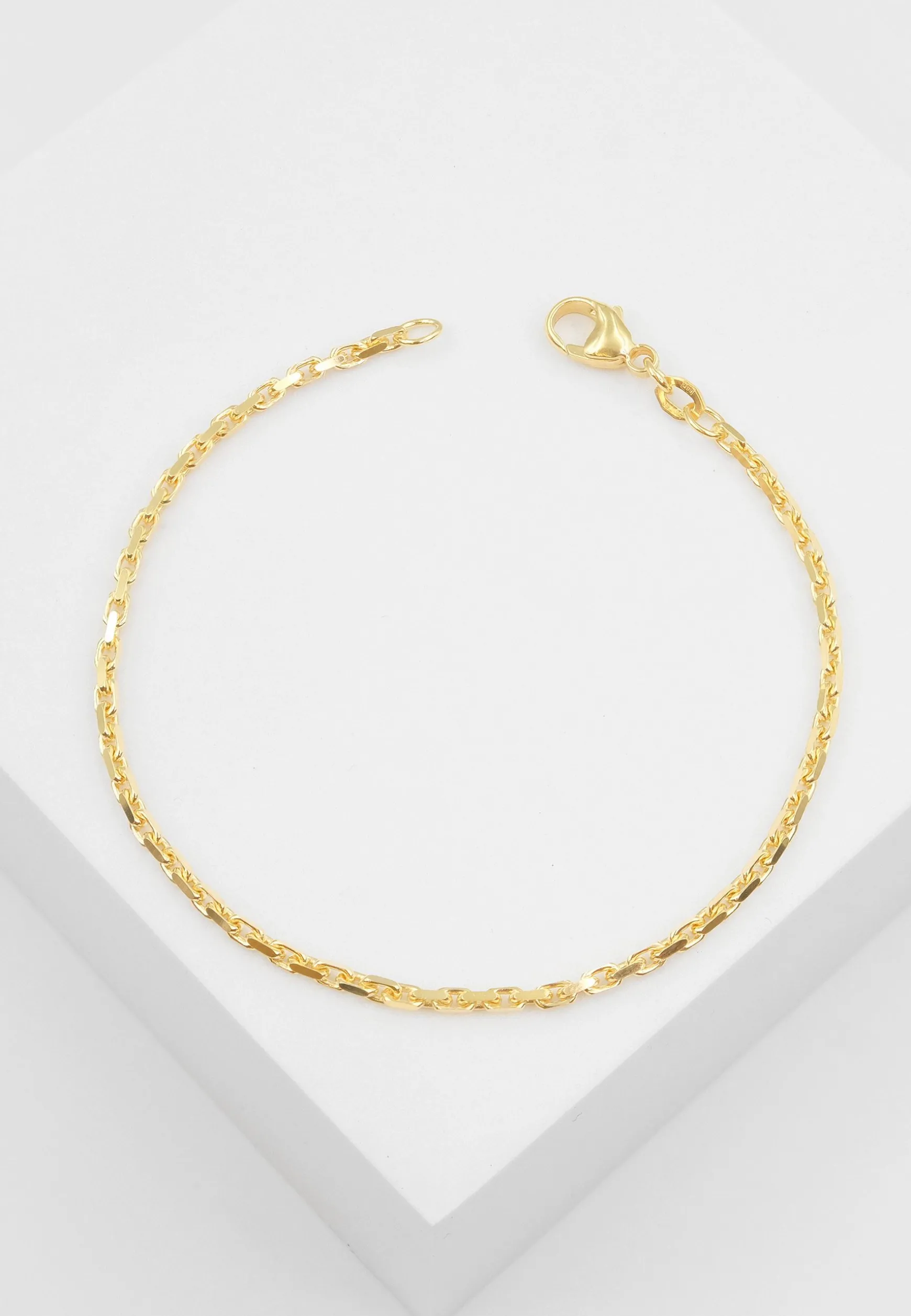 Bracelet Anker Gelbgold 750, 2mm, 19cm