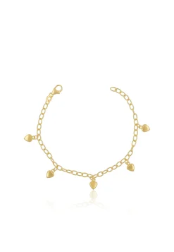 Bracelet Anker Herz Gelbgold 750, 2.9mm, 16cm