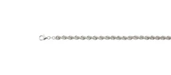 Bracelet Cordel Silber 925, 5.5mm, 21cm