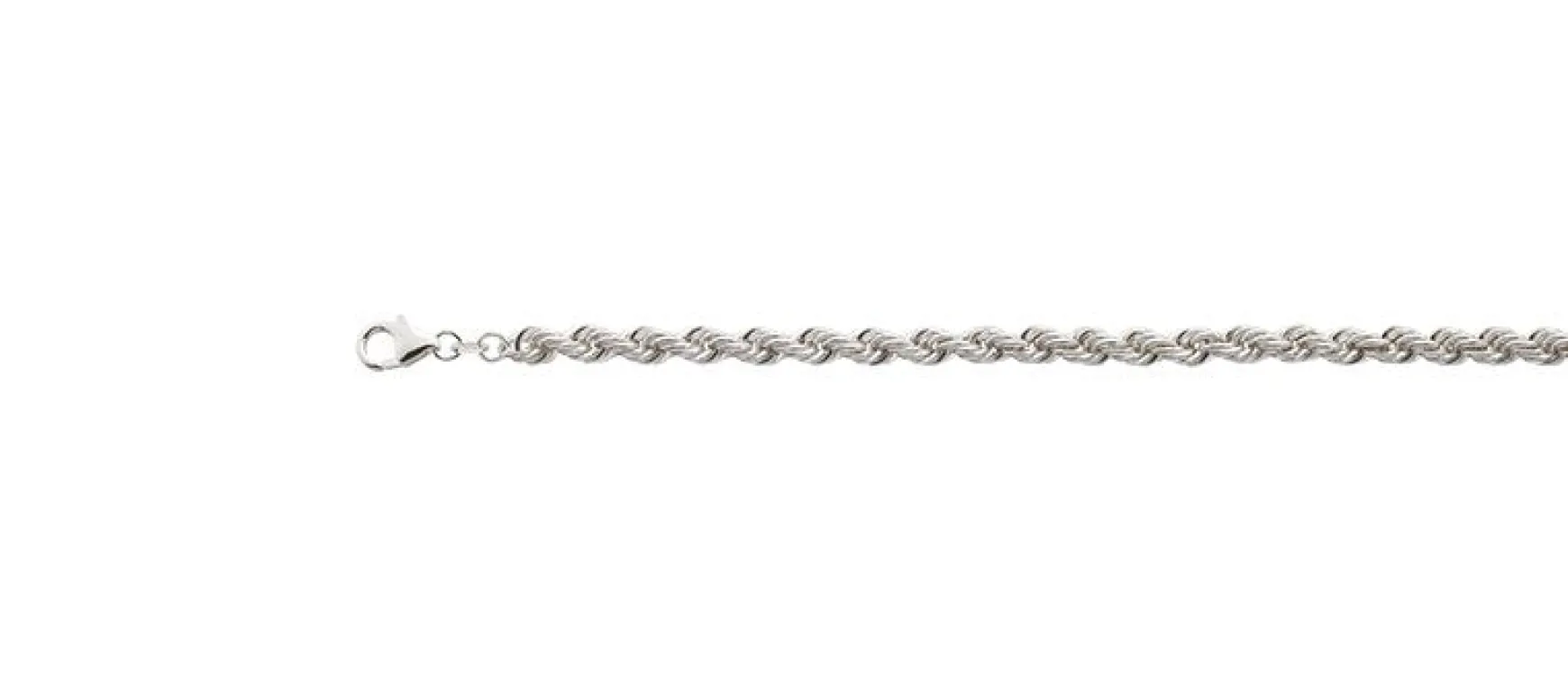Bracelet Cordel Silber 925, 5.5mm, 21cm
