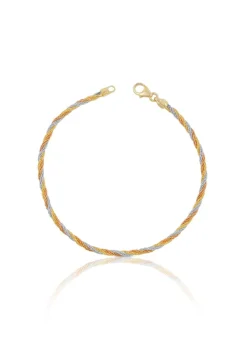 Bracelet Cordel Tricolor 750/18K, 19cm