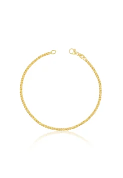 Bracelet Doppelanker linksgedreht Gelbgold 750, 2.3mm, 19cm