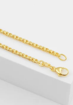 Bracelet Doppelanker linksgedreht Gelbgold 750, 2.3mm, 19cm
