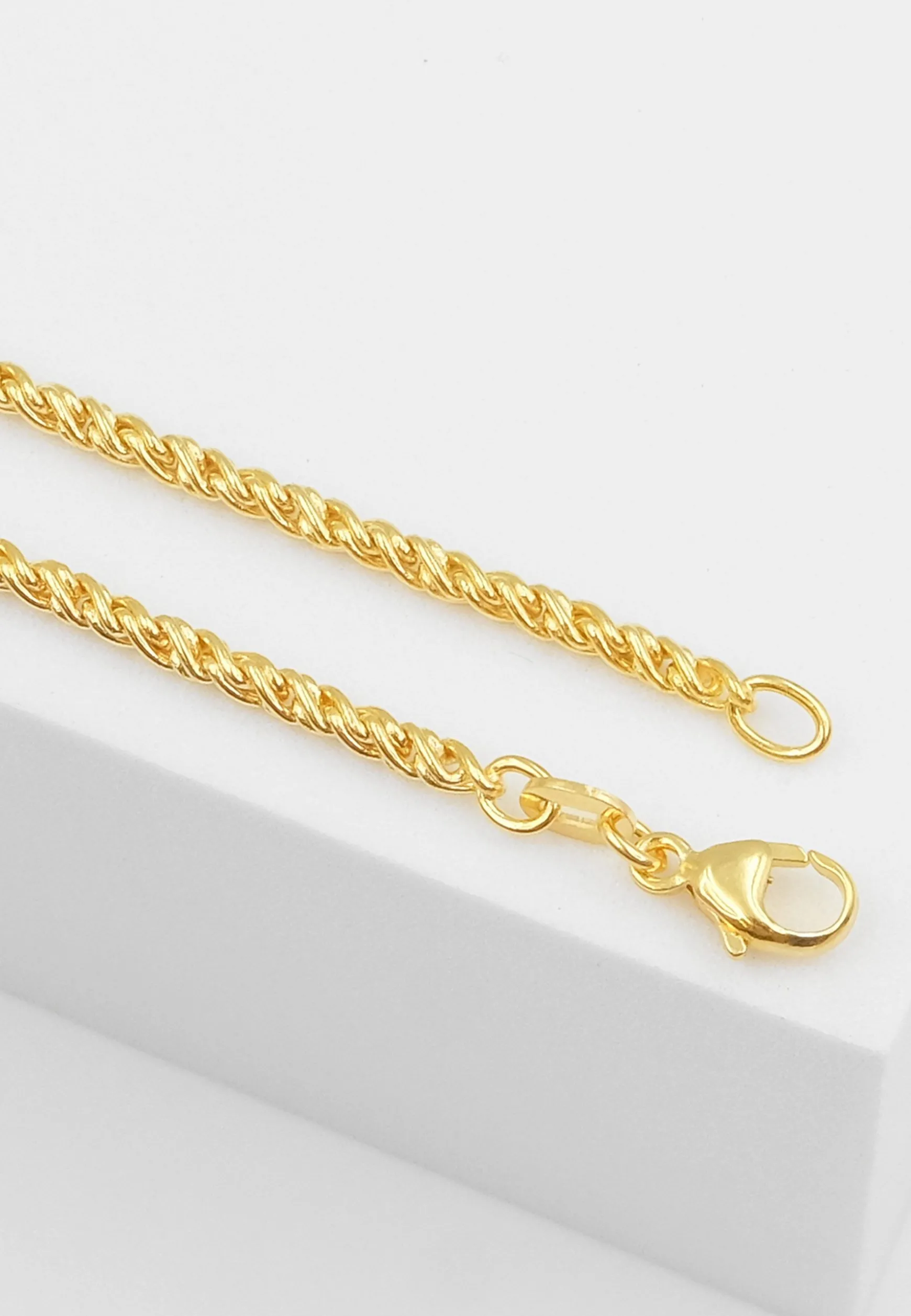 Bracelet Doppelanker linksgedreht Gelbgold 750, 2.3mm, 19cm