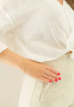 Bracelet Doppelanker linksgedreht Gelbgold 750, 2.3mm, 19cm