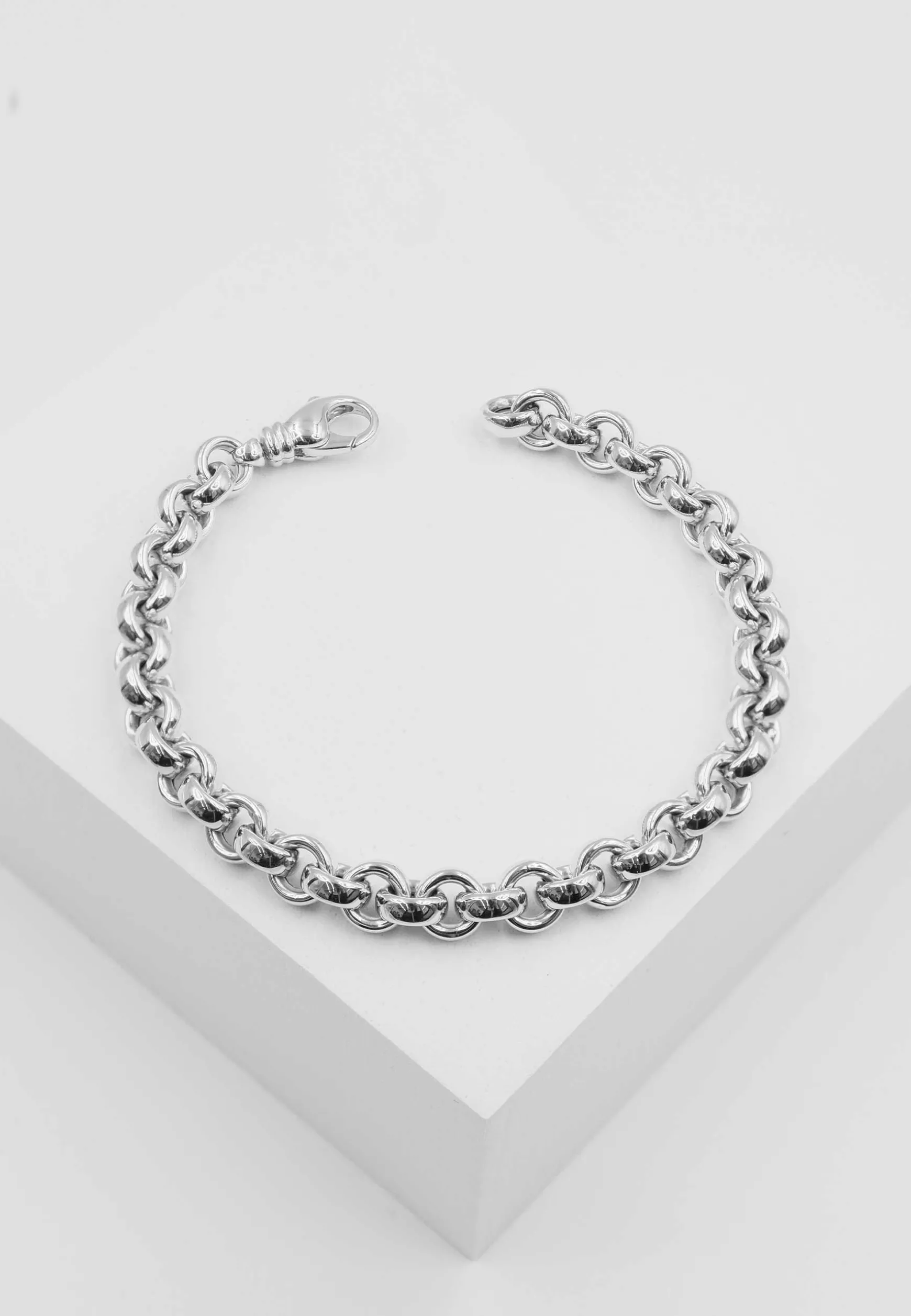 Bracelet Erbs Weissgold 750,20cm, 7.7mm