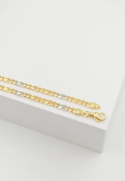 Bracelet 8er-Kette Bicolor Gelb-/Weissgold 750, 3.2mm, 19cm