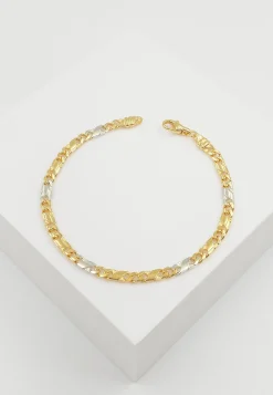 Bracelet 8er-Kette Bicolor Gelb-/Weissgold 750, 3.8mm, 19cm