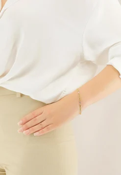 Bracelet 8er-Kette Bicolor Gelb-/Weissgold 750, 3.2mm, 19cm