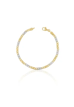 Bracelet 8er-Kette Bicolor Gelb-/Weissgold 750, 3.2mm, 19cm