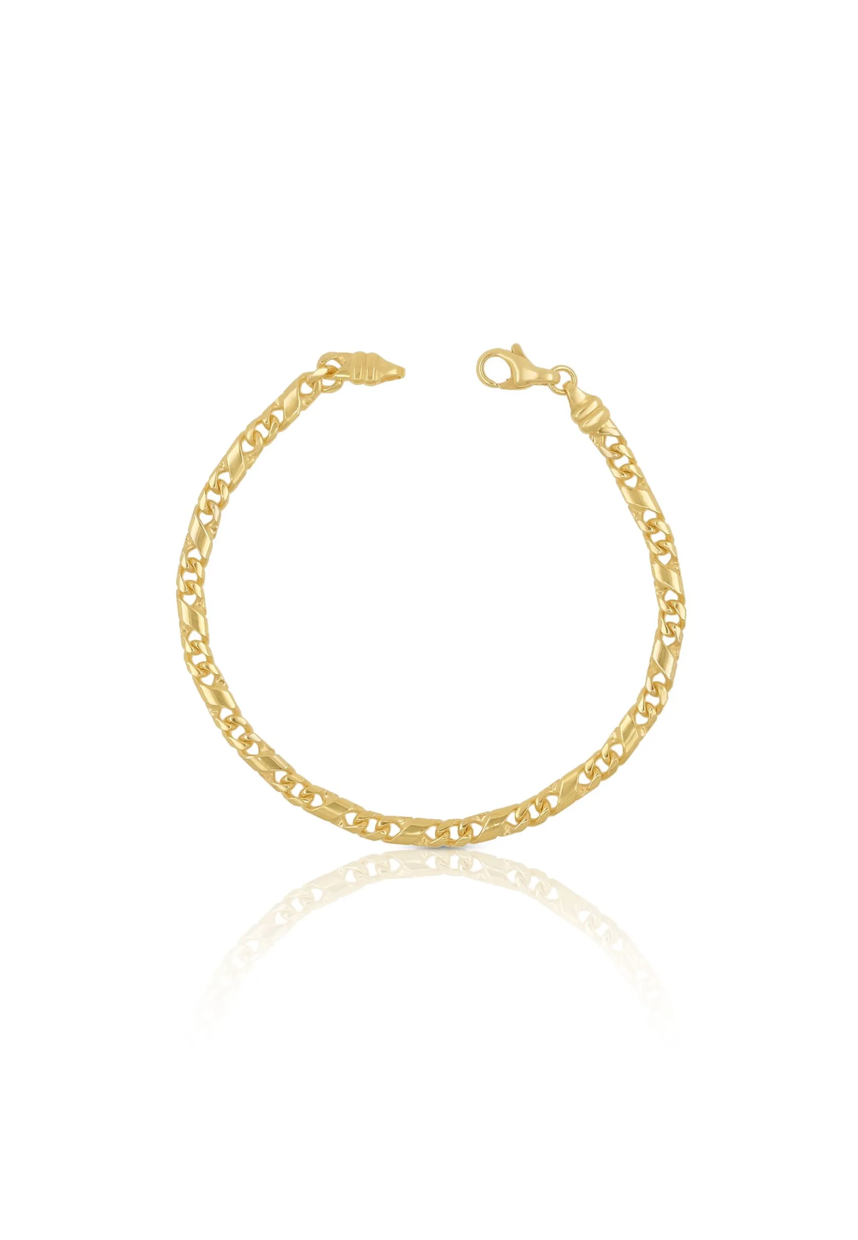 Bracelet 8er-Kette Gelbgold 750, 3.8mm, 21cm
