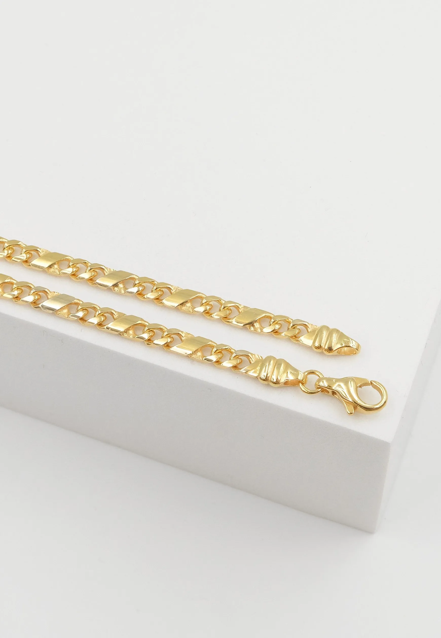 Bracelet 8er-Kette Gelbgold 750, 3.8mm, 21cm