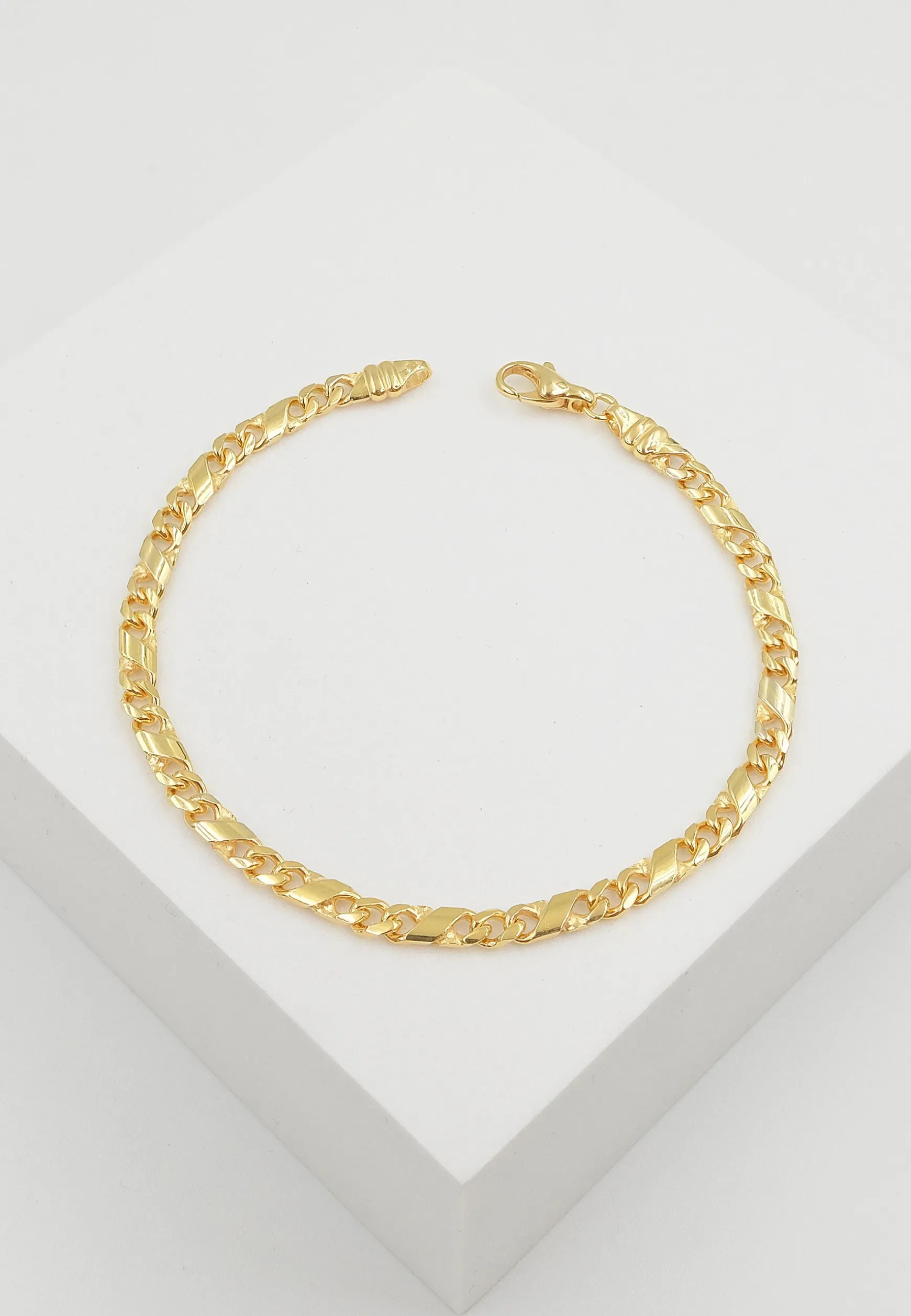Bracelet 8er-Kette Gelbgold 750, 3.8mm, 21cm
