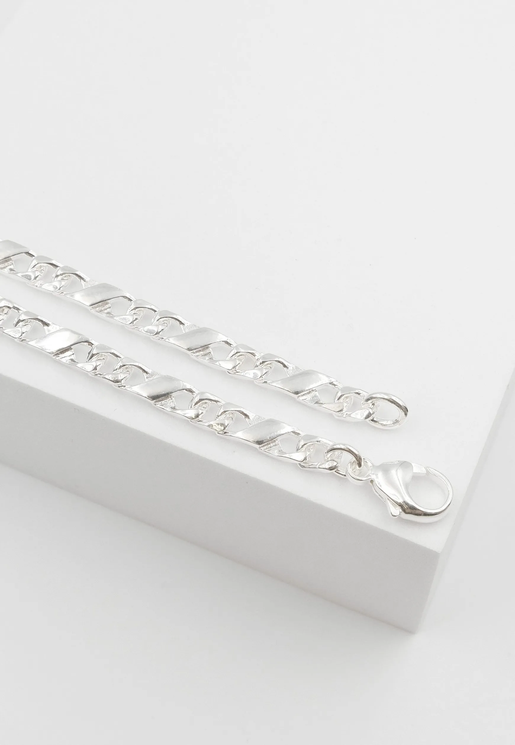 Bracelet 8er-Kette Silber 925, 5.6mm, 19cm
