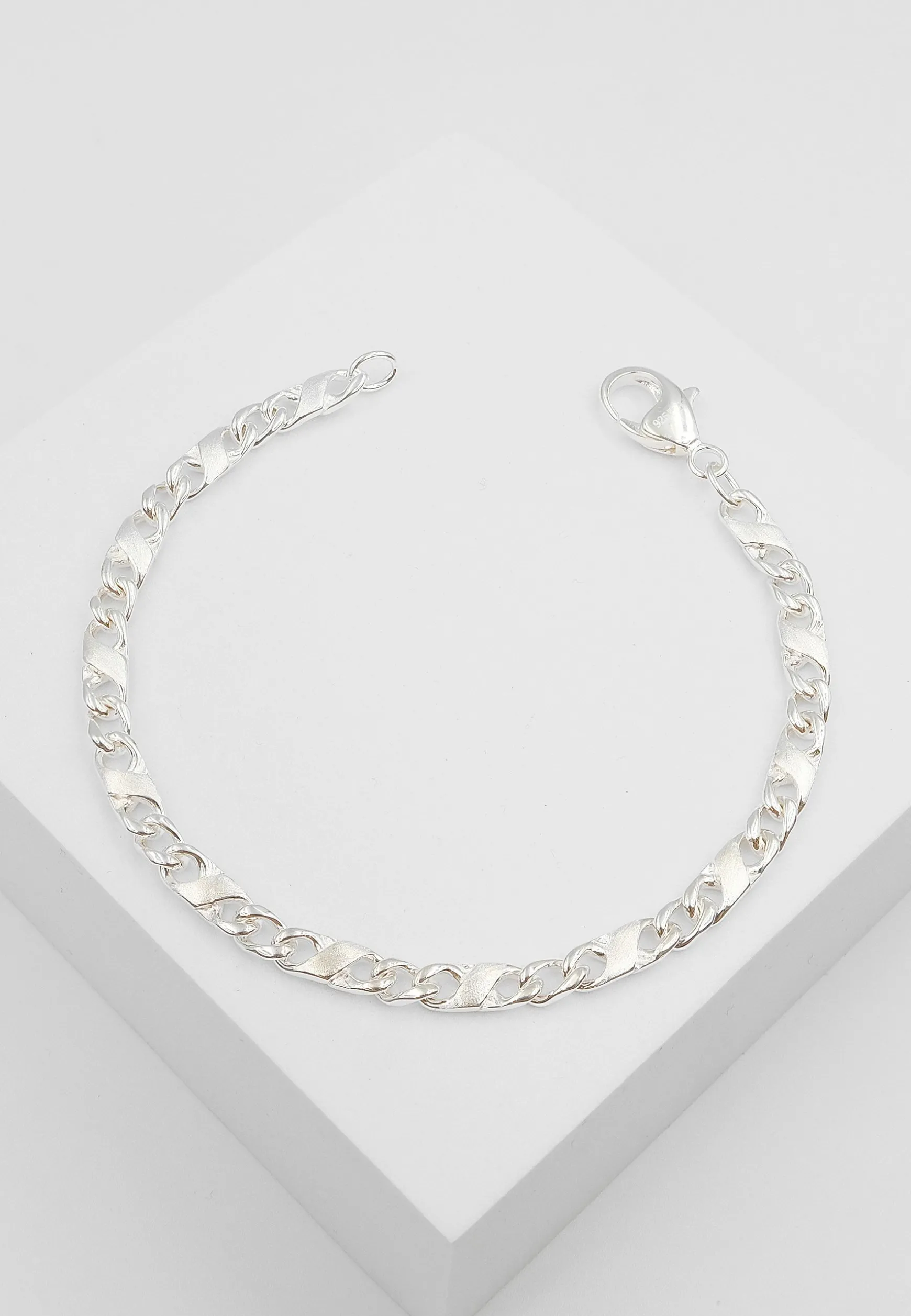 Bracelet 8er-Kette Silber 925, 5.6mm, 19cm