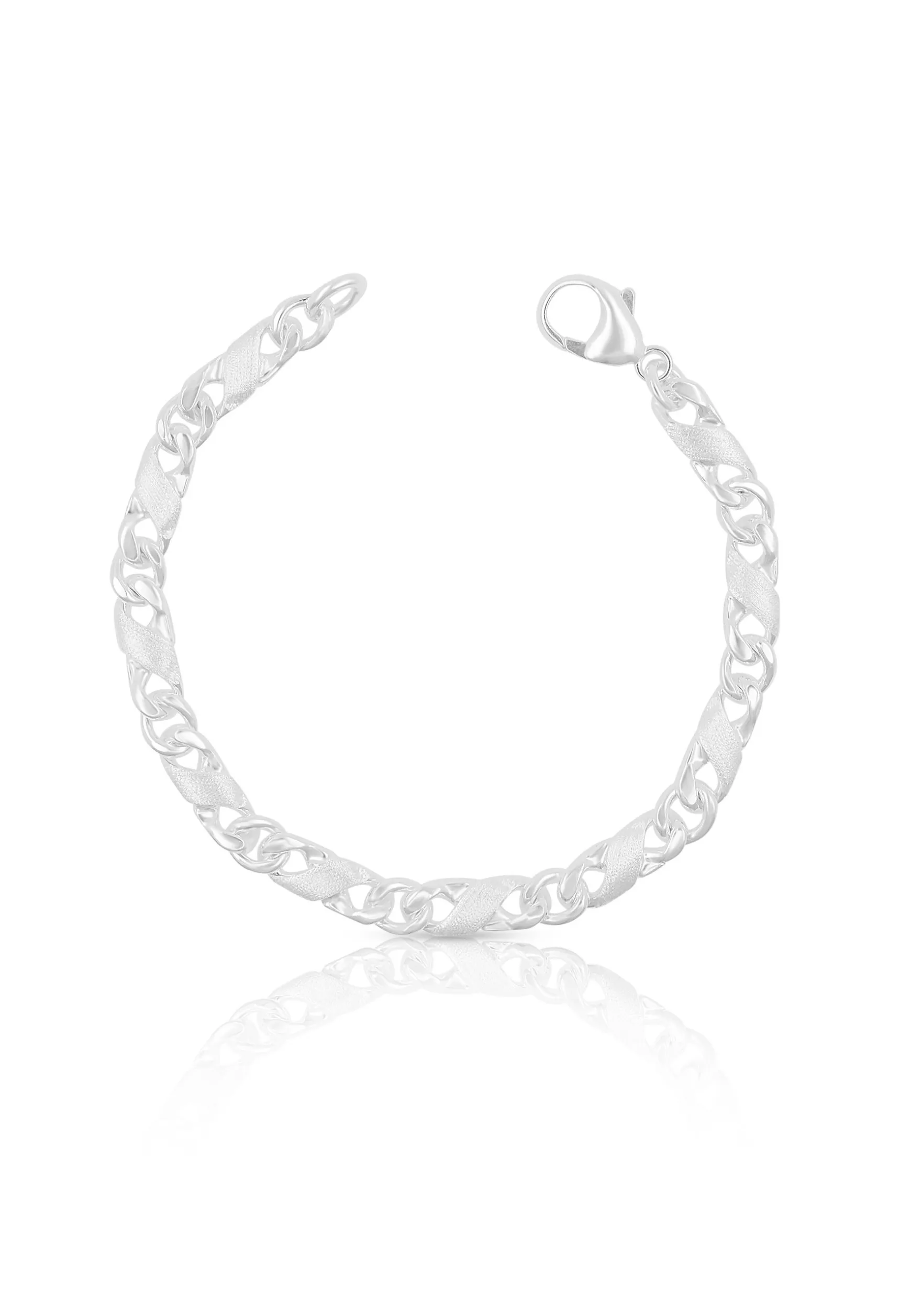 Bracelet 8er-Kette Silber 925, 5.6mm, 19cm
