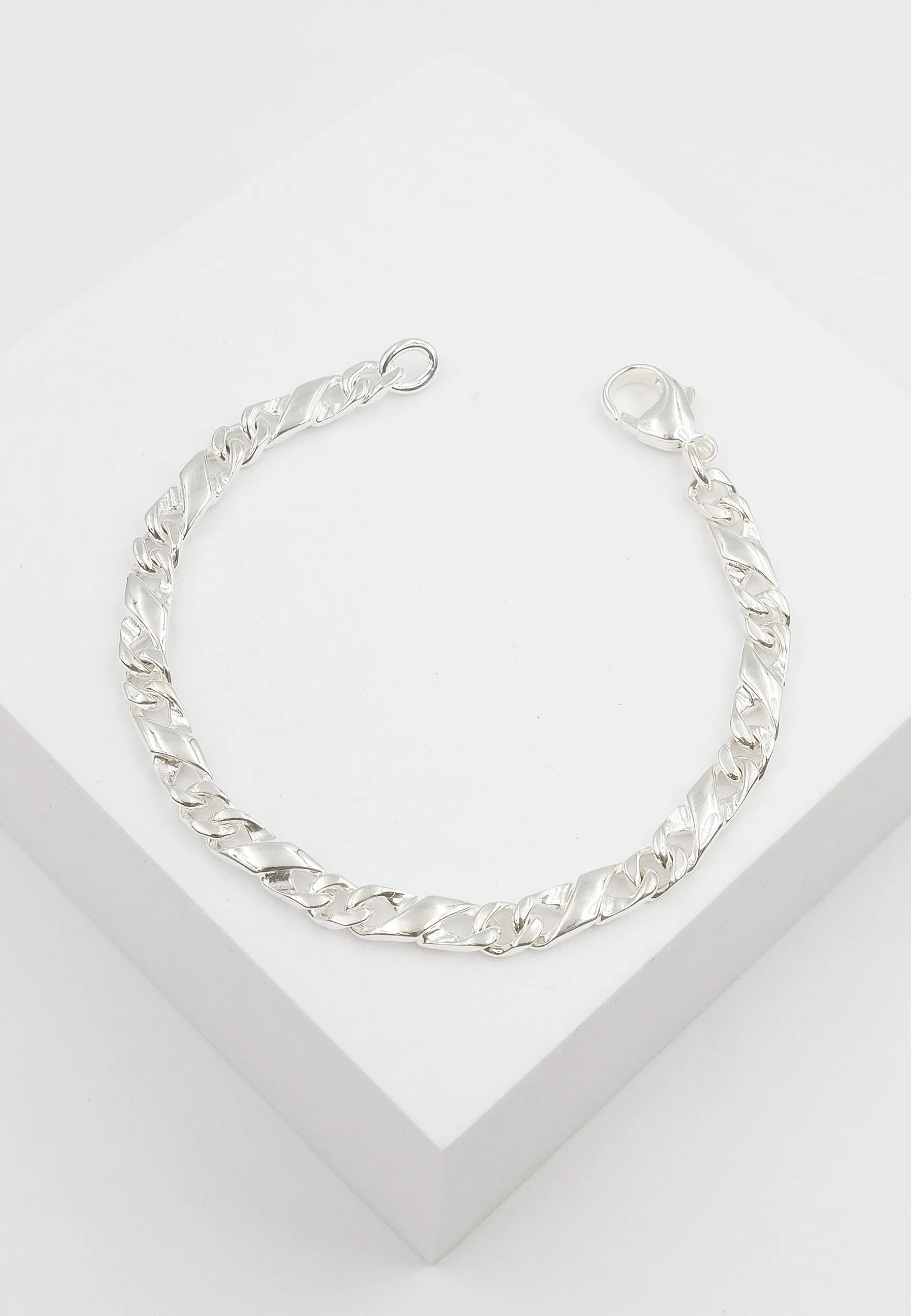 Bracelet 8er-Kette Silber 925, 5.6mm, 19cm