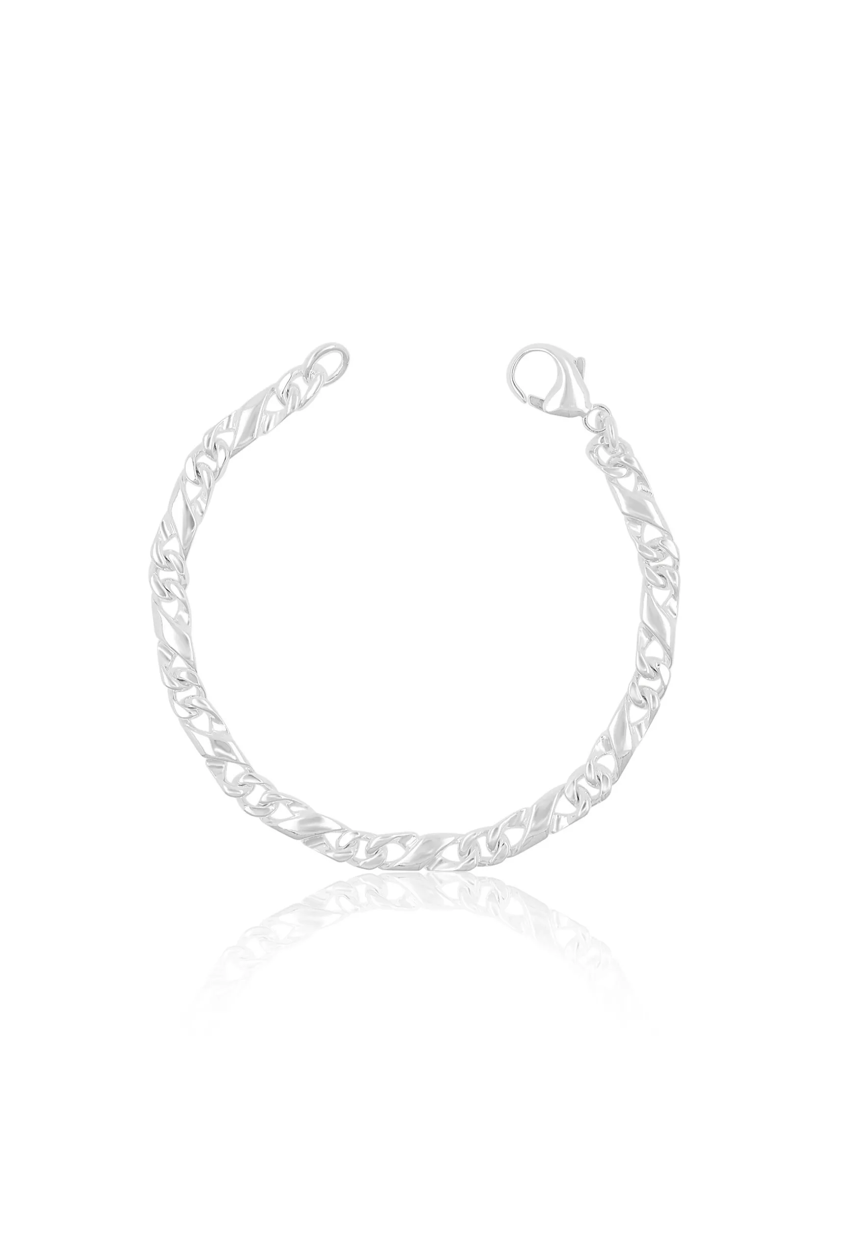 Bracelet 8er-Kette Silber 925, 5.6mm, 19cm
