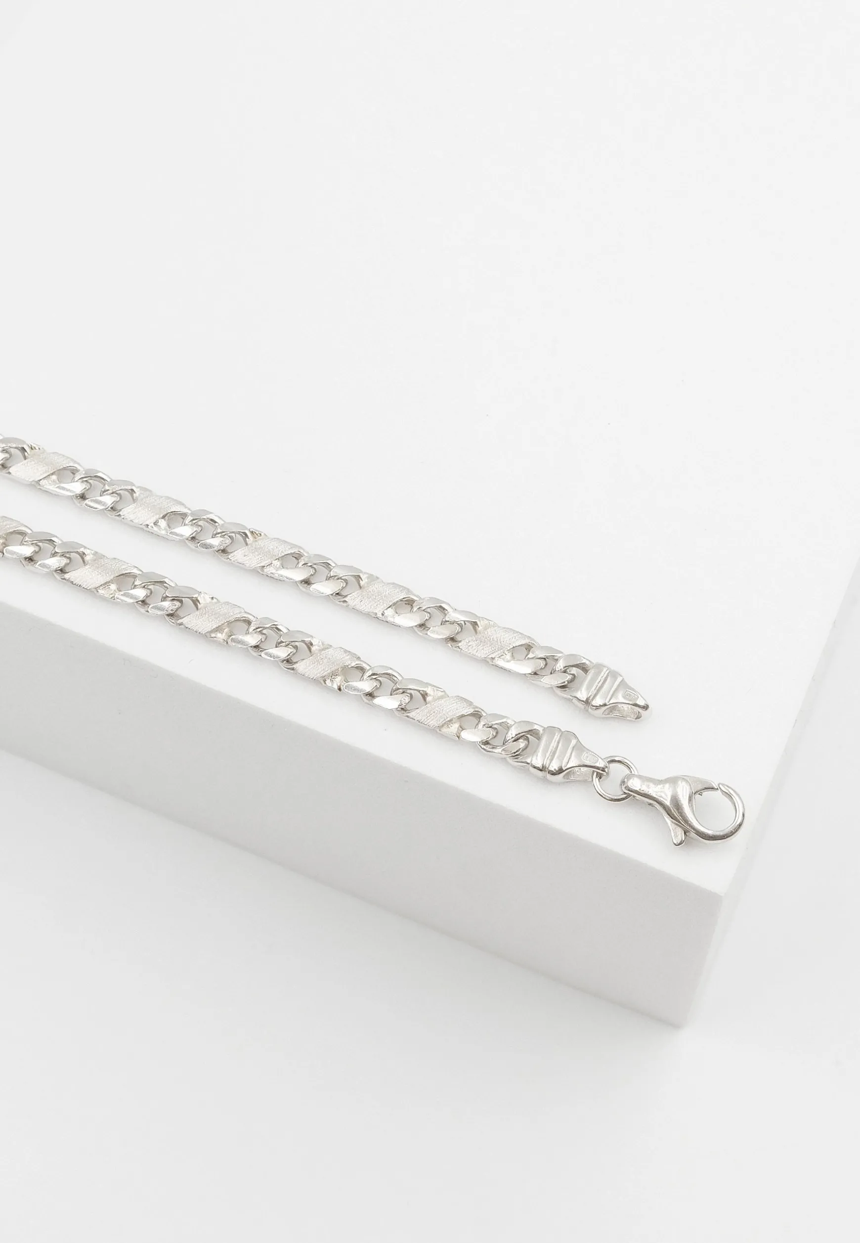 Bracelet 8er-Kette Weissgold 750, 3.8mm, 19cm