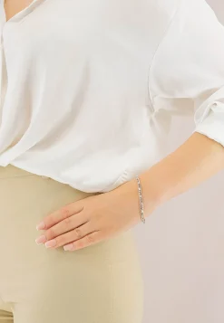 Bracelet 8er-Kette Weissgold 750, 3.8mm, 19cm