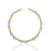 Bracelet Fantasie Bicolor Gelb-/Weissgold 750, 5.1mm, 19cm