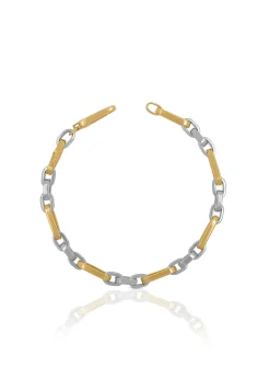 Bracelet Fantasie Bicolor Gelb-/Weissgold 750, 5.1mm, 19cm