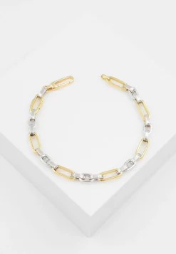 Bracelet Fantasie Bicolor Gelb-/Weissgold 750, 5.1mm, 19cm