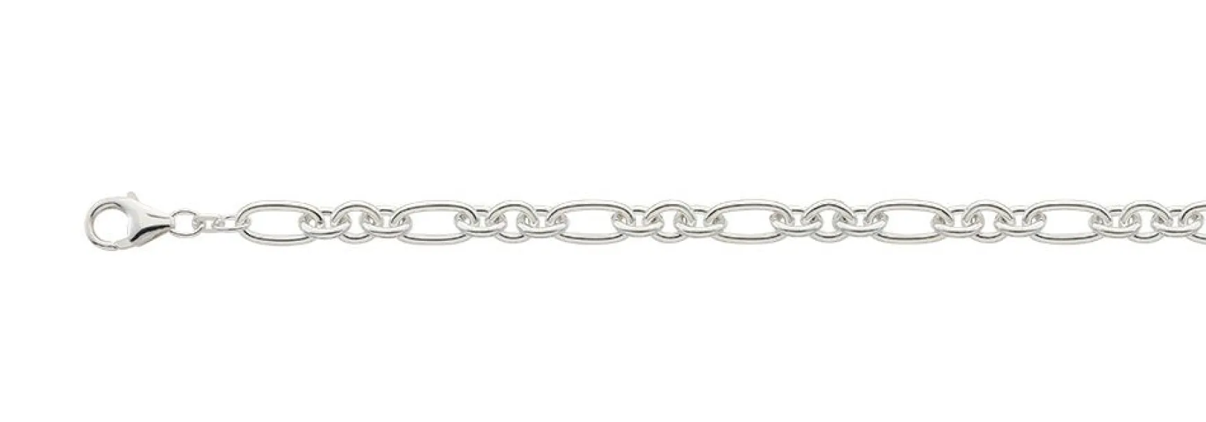 Bracelet Fantasie Silber 925, 7.5mm, 21cm