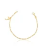 Bracelet Figaro Delfin Gelbgold 750, 1.8mm, 16cm