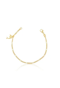 Bracelet Figaro Delfin Gelbgold 750, 1.8mm, 16cm