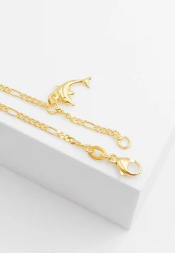 Bracelet Figaro Delfin Gelbgold 750, 1.8mm, 16cm